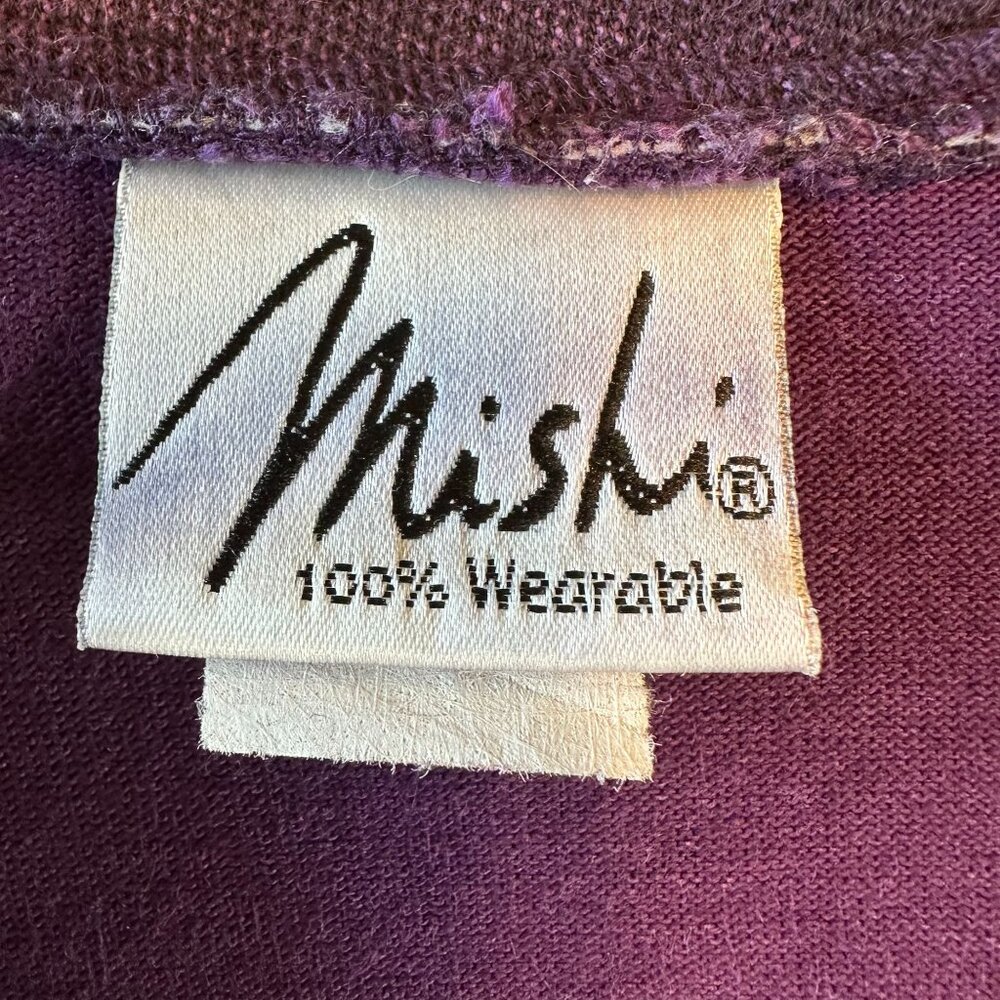 Vintage Mishi Womens Purple Pigment Dyed Button-Up Cardigan With Pockets Size M - Picture 6 of 7